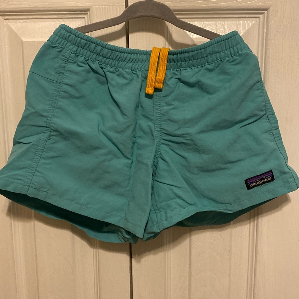 Patagonia Summer 2023 collection shorts. Built to last. Aqua. Size 10